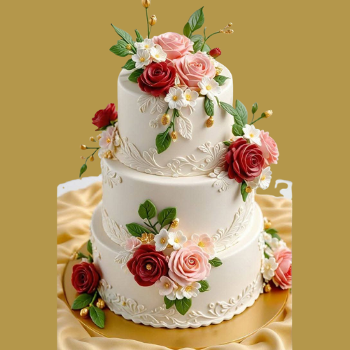 Vanilla cake with butter icing