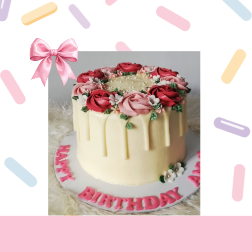 Butter Icing With Chocolate Dripping