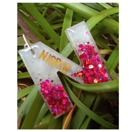 Customized Letter resin keychains